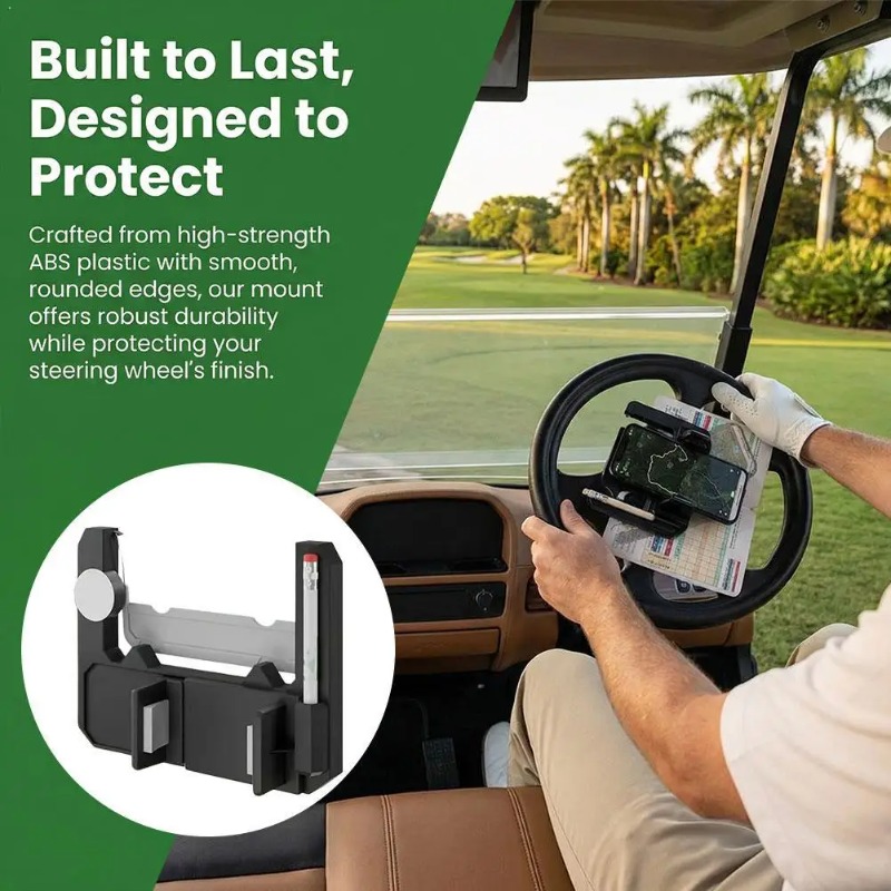 Mobile Tech Accessories - Golf Cart Phone Holder for Steering