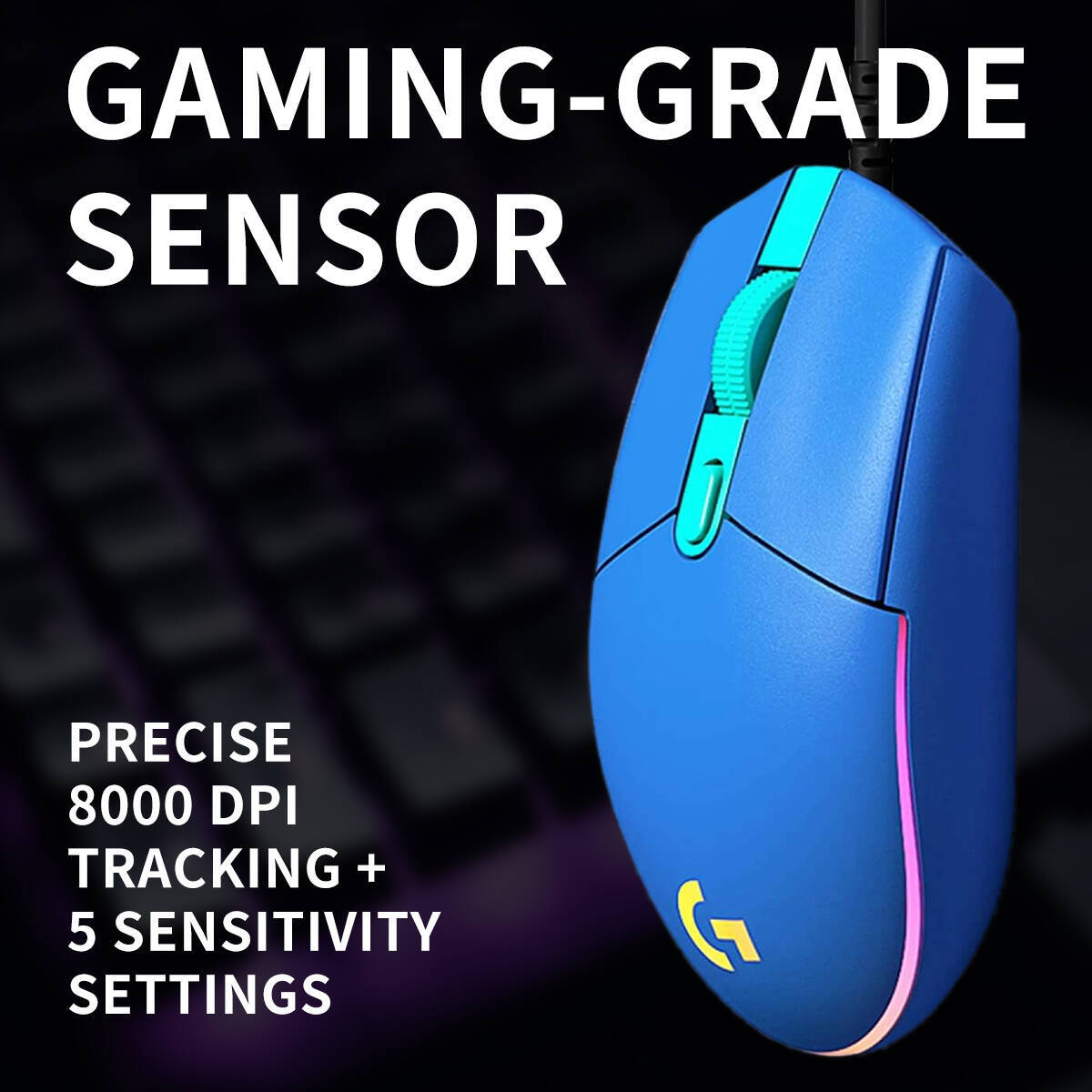 Logitech G203 LIGHTSYNC Wired  - огляд і ціна Logitech Mouse G203