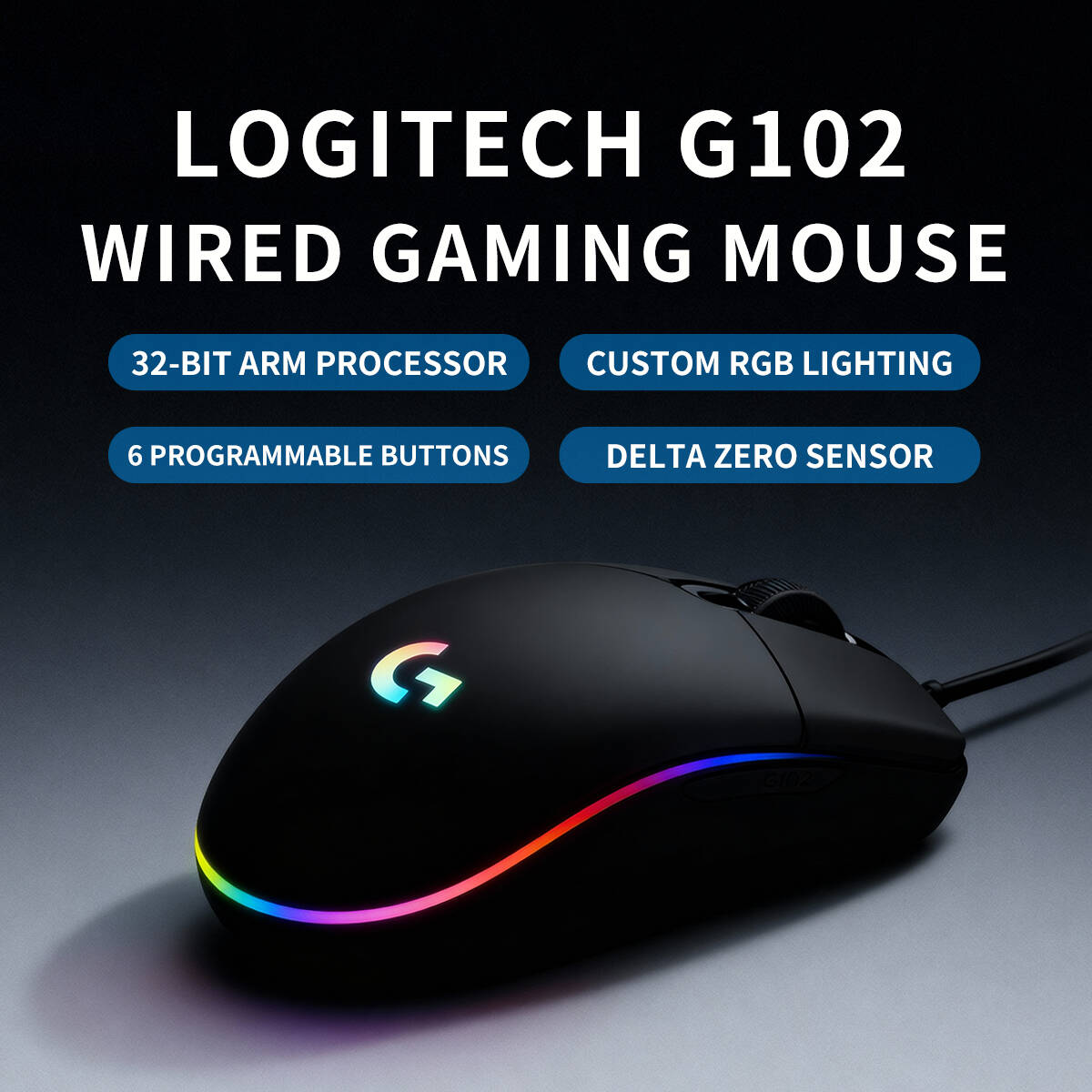 G102 Logitech G203 Gaming Mous - огляд і ціна Logitech Mouse G203