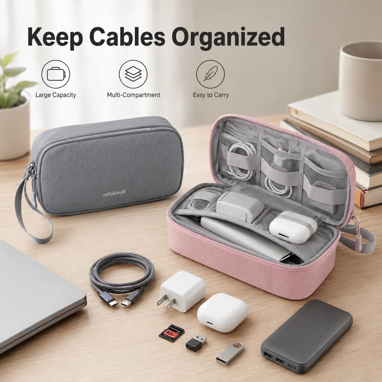 Double-Layer Cable Organizer C - огляд і ціна Tech Accessories Hard Case