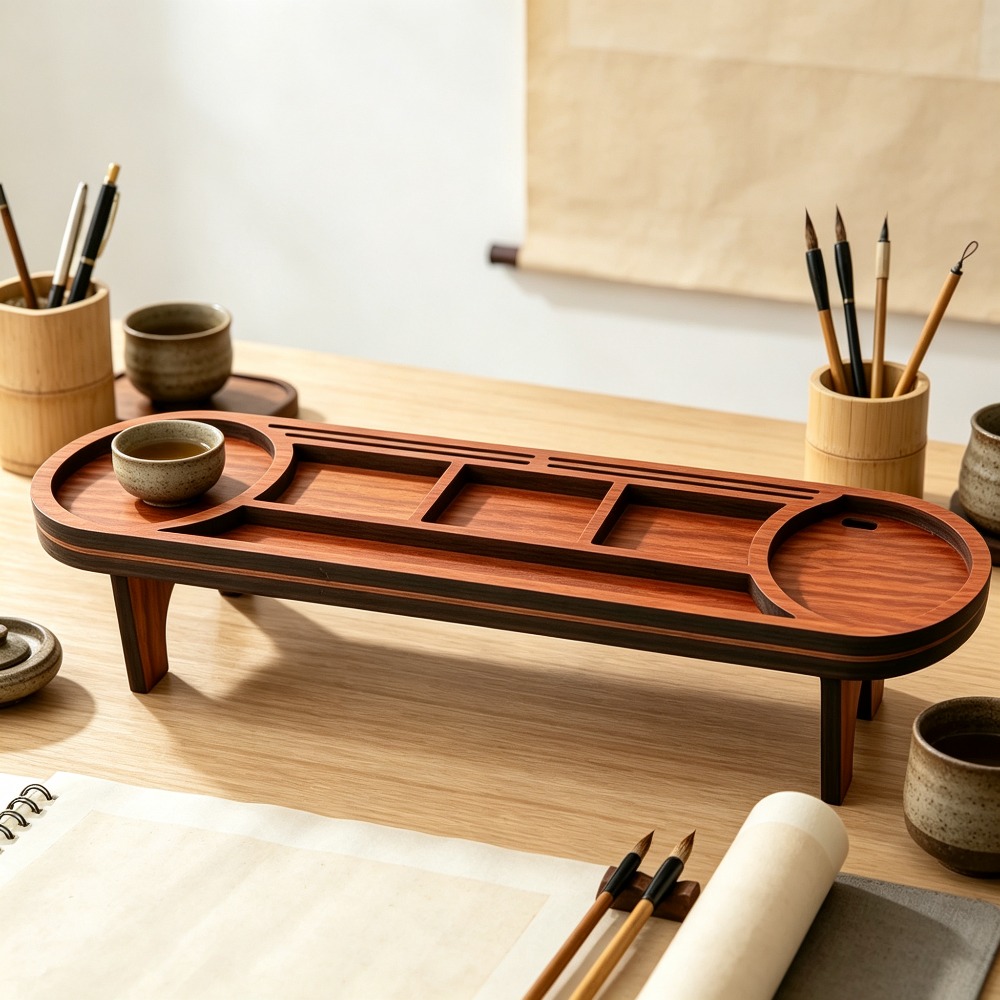Wooden Desk Organizer with Pho - огляд і ціна Tech Accessories For Office Desk