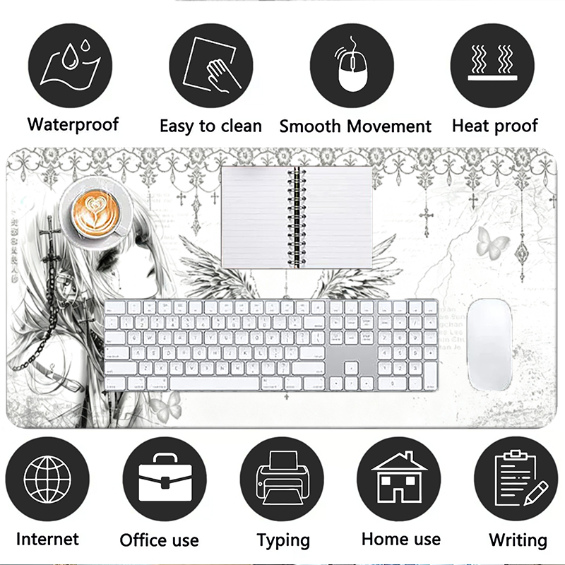 Leather Mousepad Black White A - огляд і ціна Tech Accessories For Office Desk
