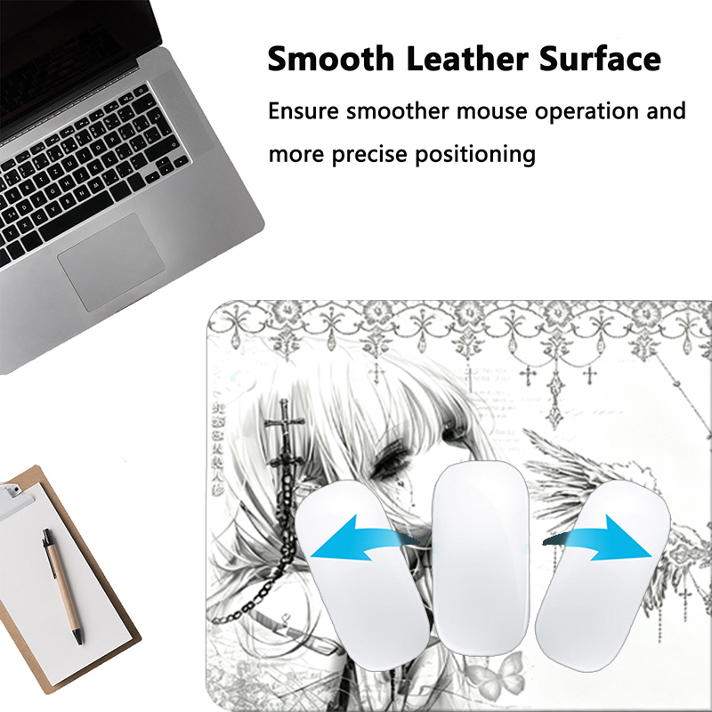 Leather Mousepad Black White A - огляд і ціна Tech Accessories For Office Desk